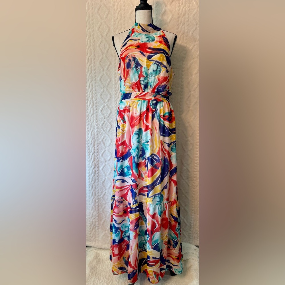 Colorful Abstract Maxi Dress